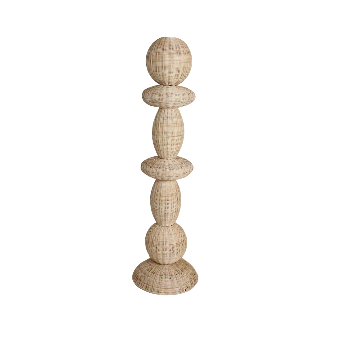 Lampada da terra Tao in rattan - 175 cm Raw Materials