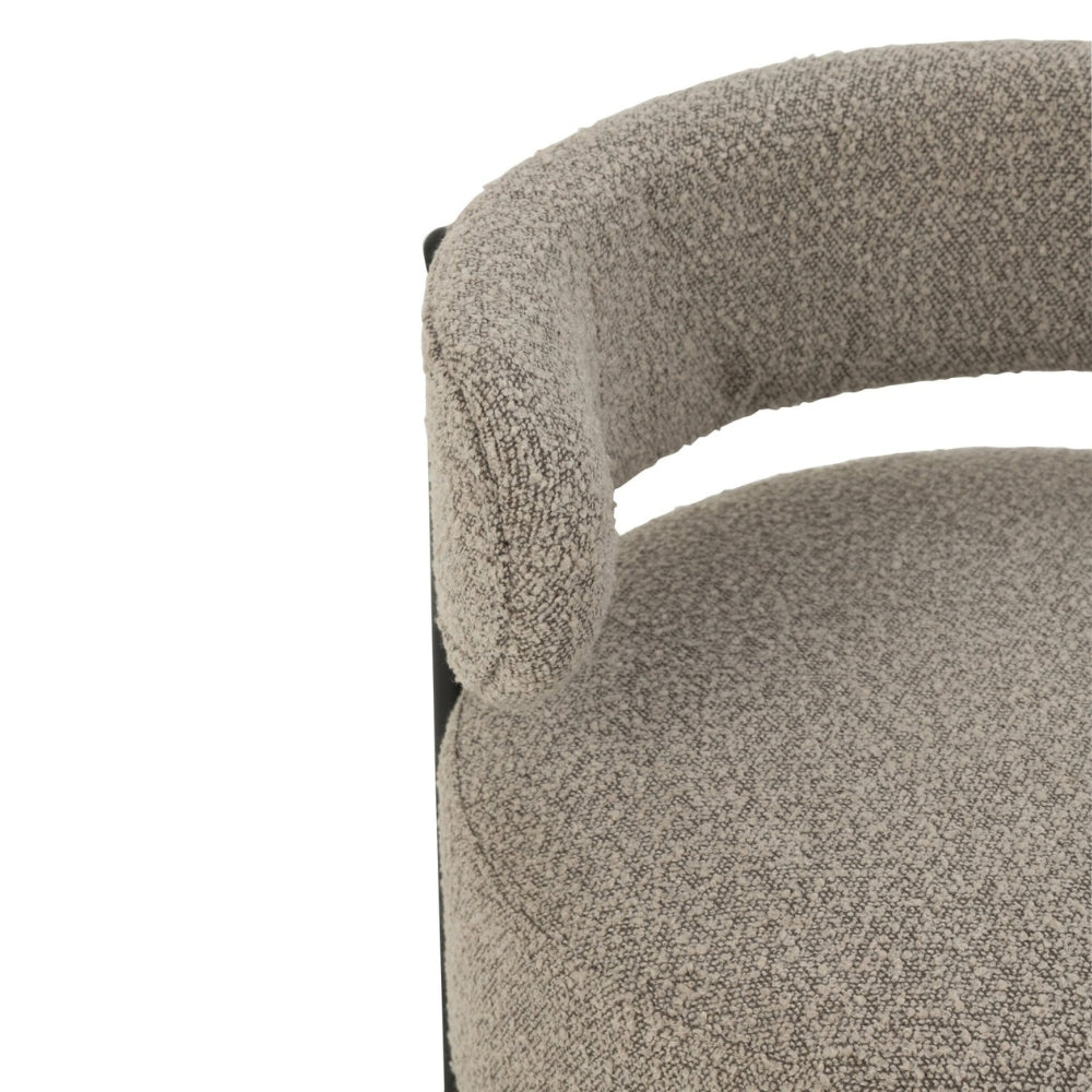 Poltrona København Boucle Multistrato/Poliestere Grigio/Nero J-Line