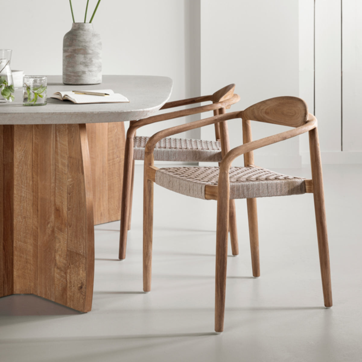 MUST Living Outdoor Sedia da pranzo Santiago in teak
