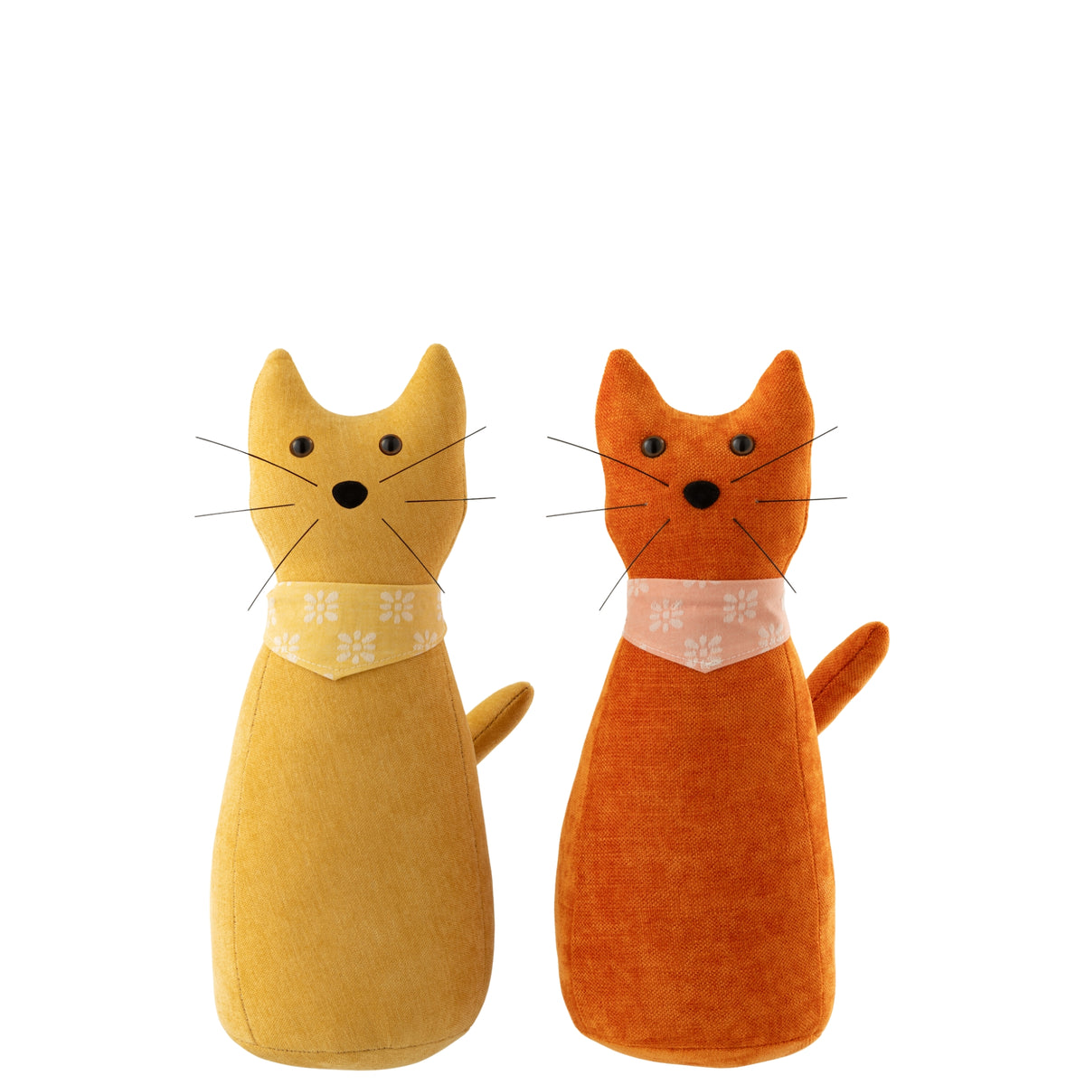 Tappaschiena Gatto + Sciarpa Poliestere Giallo Caldo/Arancione Scuro Assortimento Da 2 J-Line