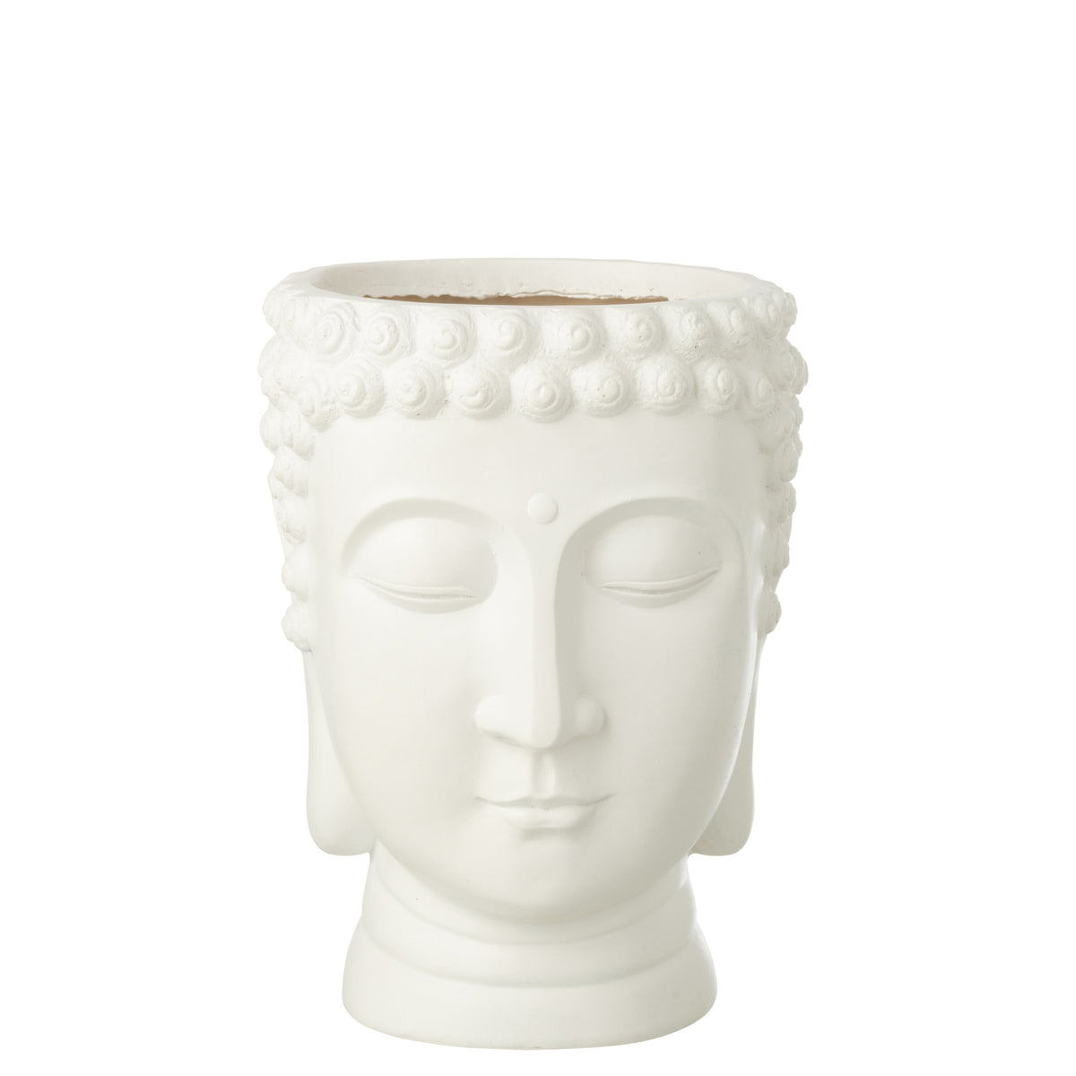 Vaso Buddha in poliresina bianco grande J-Line