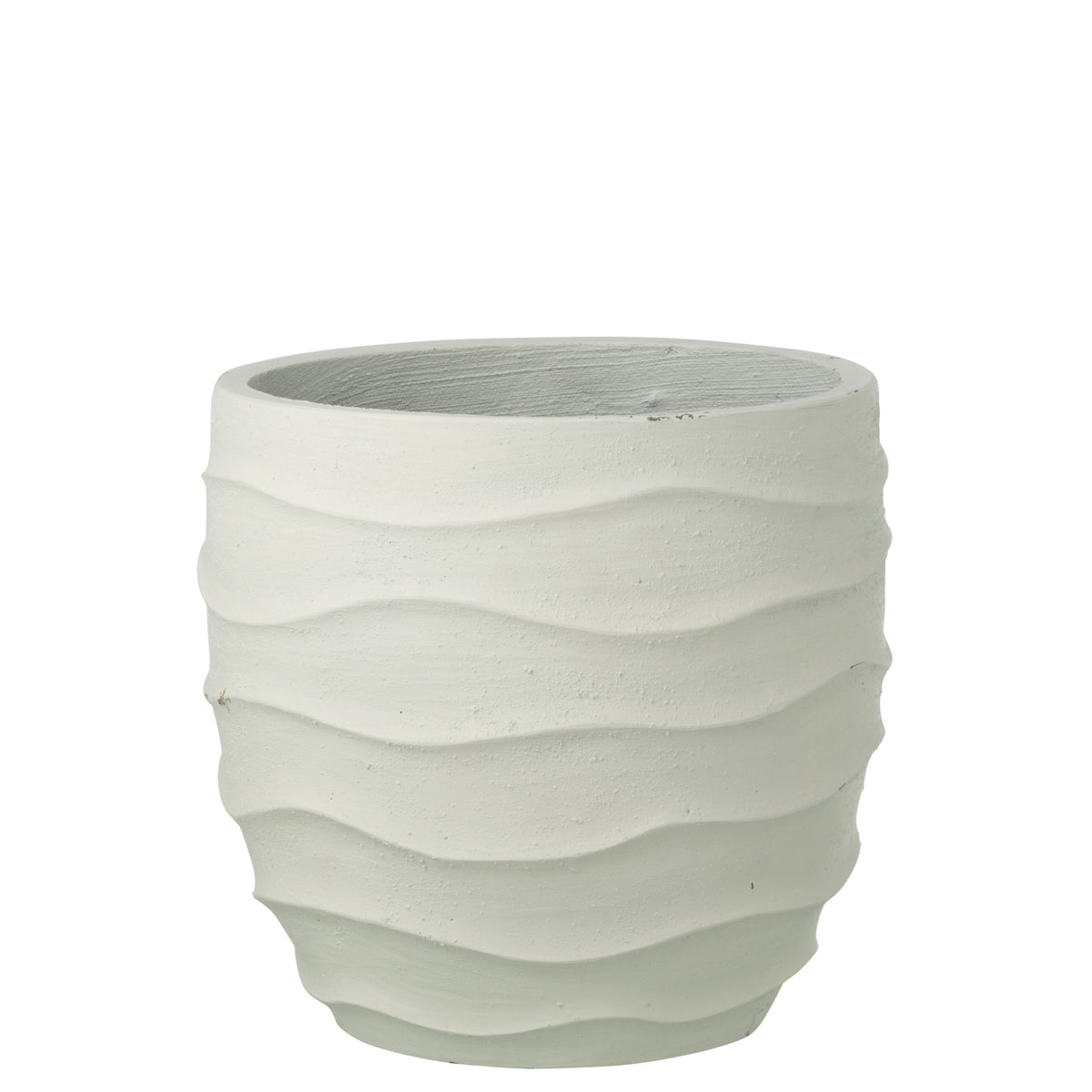 Vaso da fiori Golf + Esterno Sabbia Bianco Large J-Line