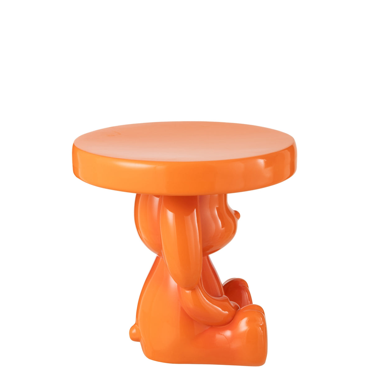 Tavolino Orso in poliresina arancione J-Line