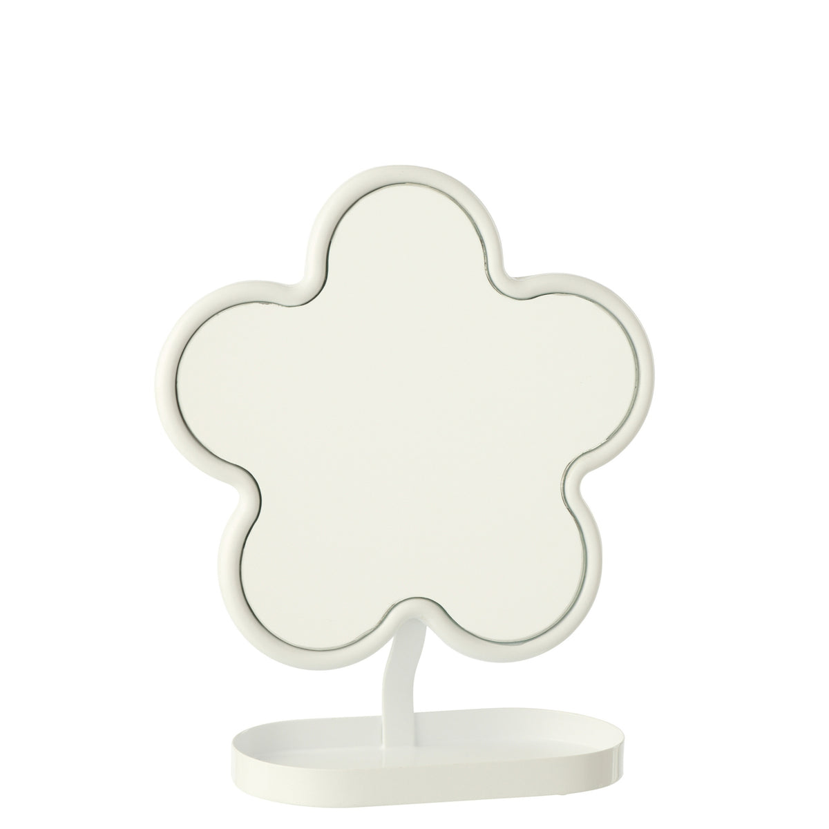 Specchio da tavolo Fiore Ferro Bianco J-Line