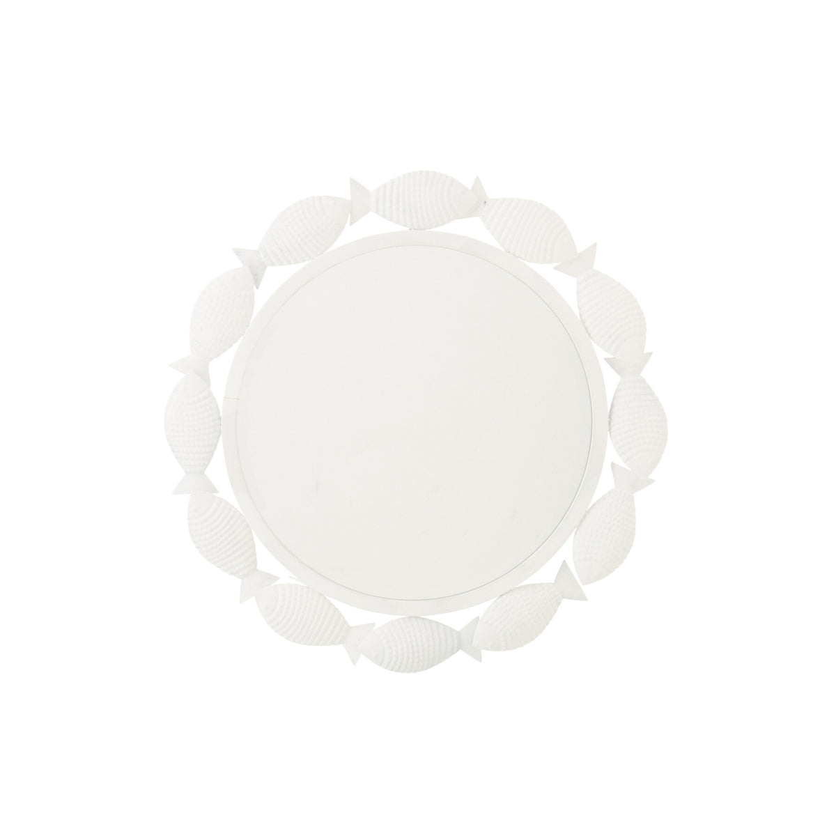 Specchio da parete Pesce Ferro Bianco J-Line