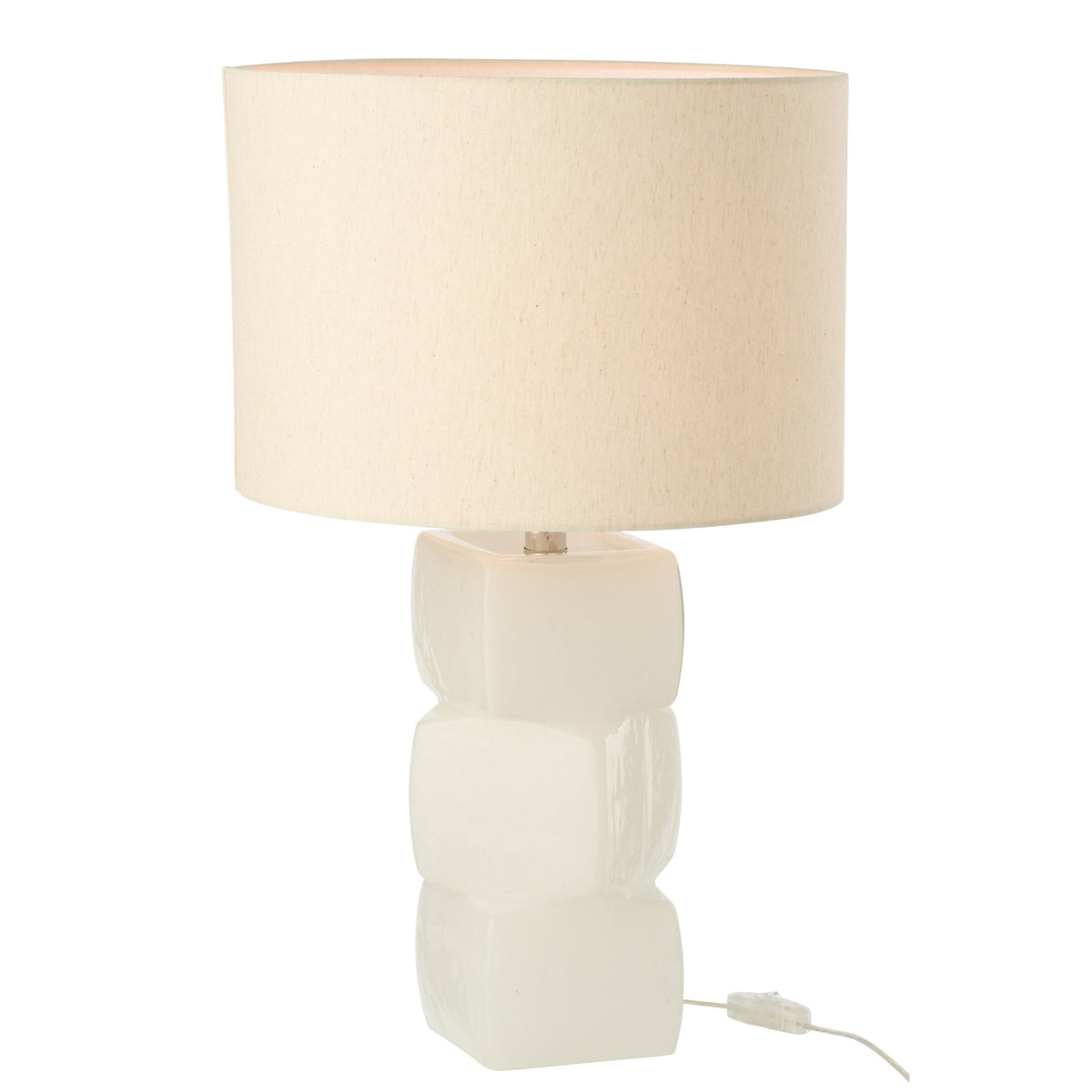 Lampada da tavolo 3 cubi vetro bianco J-Line