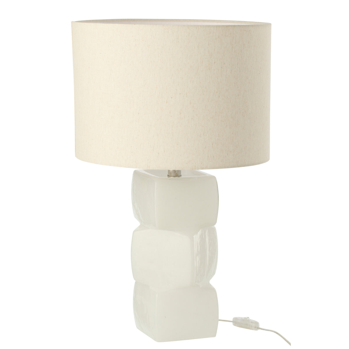 Lampada da tavolo 3 cubi vetro bianco J-Line