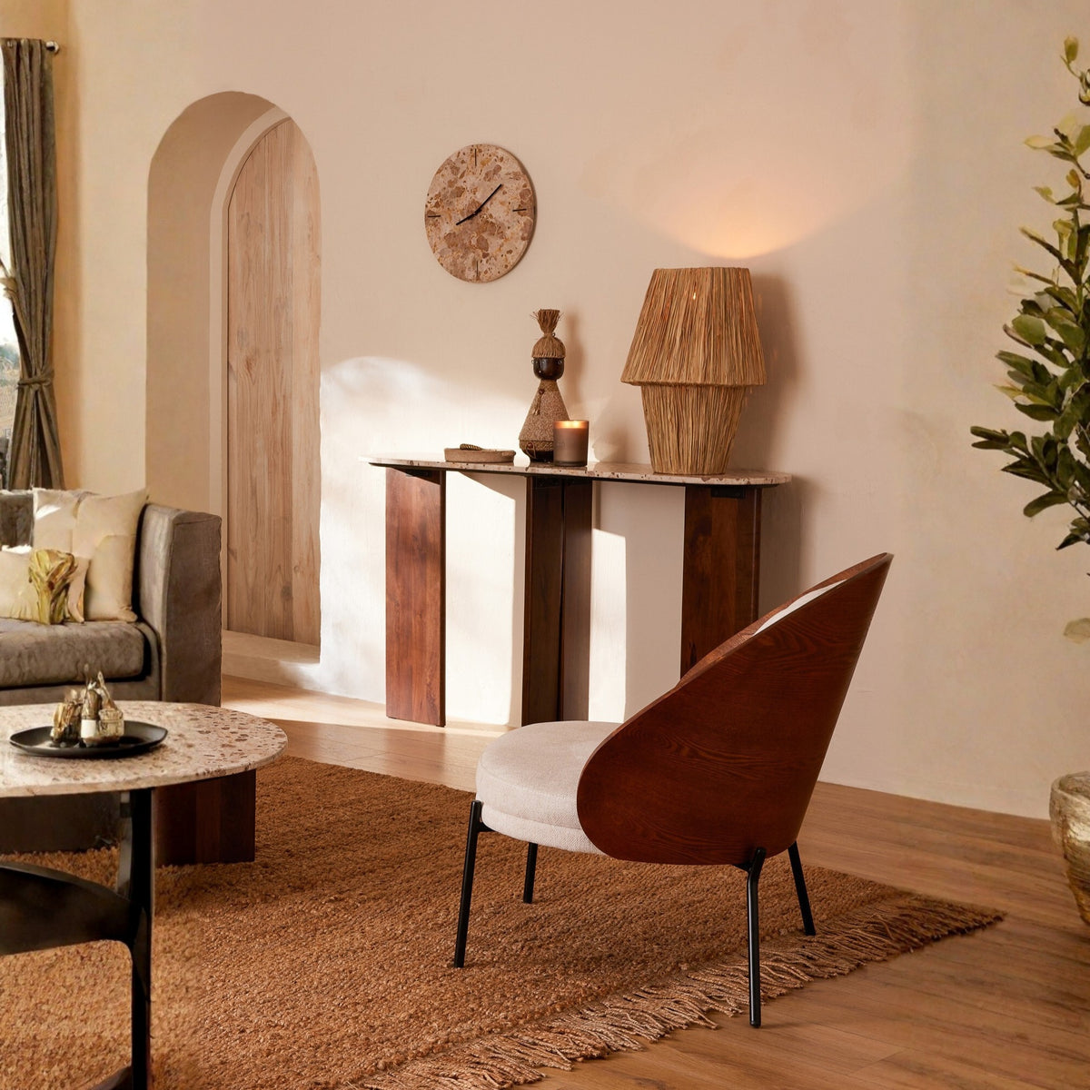 Tavolino Mathilde Marmo Naturale/Beige J-Line
