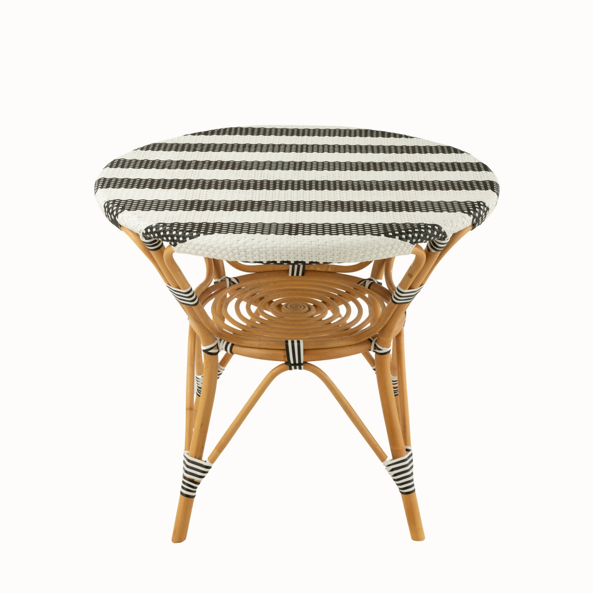 Tavolo da pranzo in rattan nero/bianco J-Line