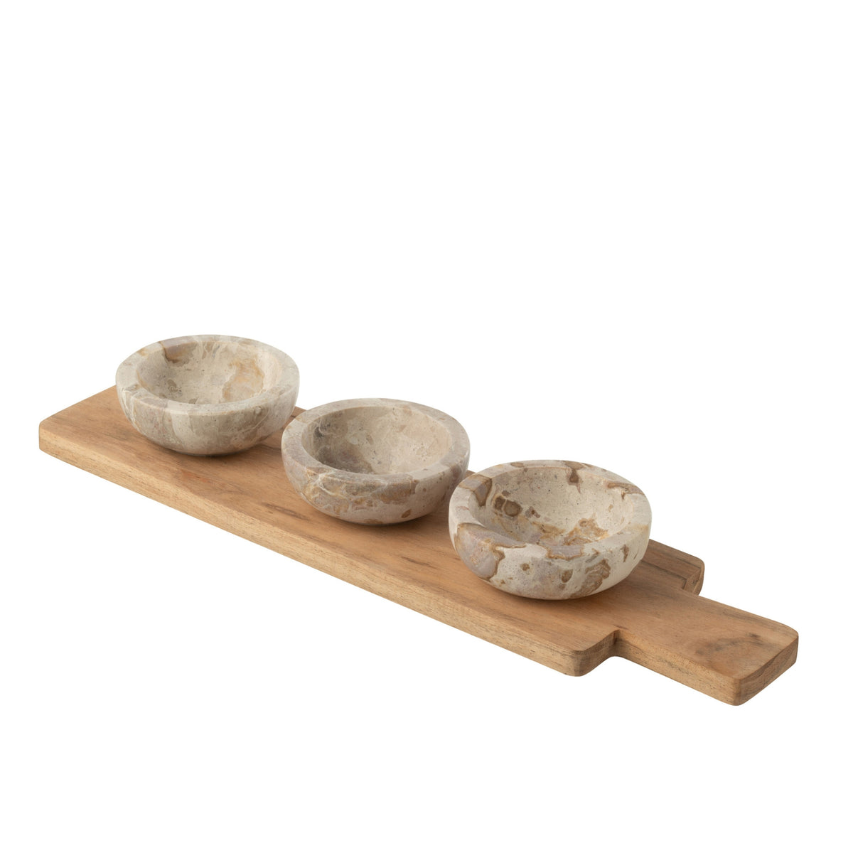 Set di spezie in marmo naturale/beige J-Line
