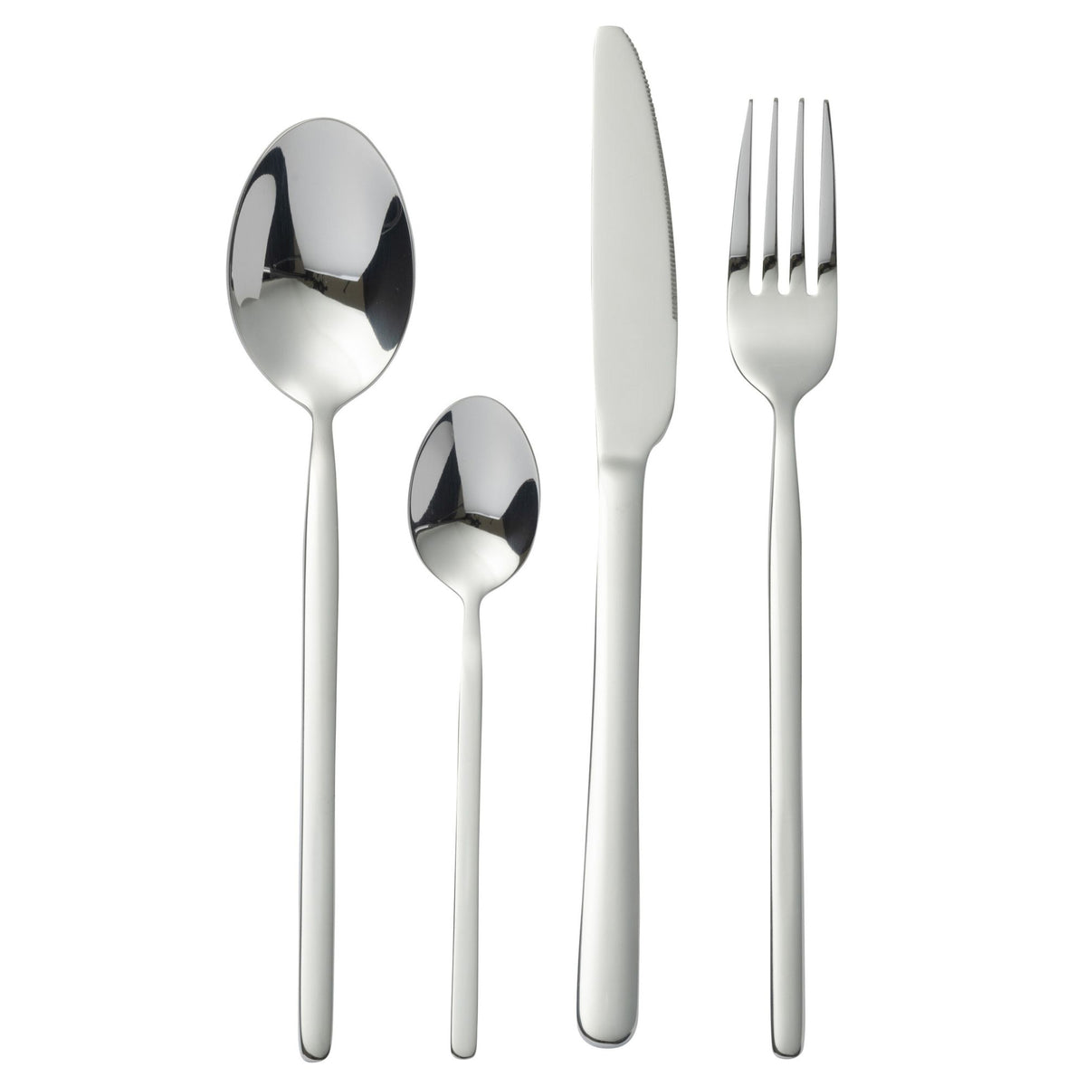 Set di posate Box B 24 pezzi Acciaio inossidabile Argento lucido J-Line