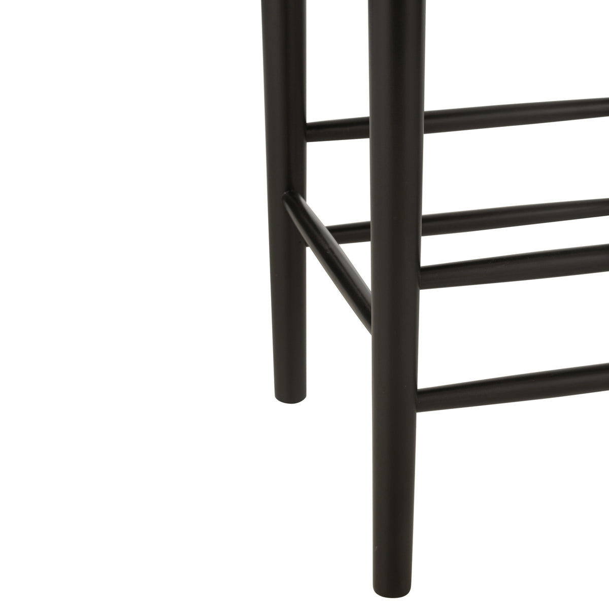 Sgabello da bar Oriental Legno di faggio/Corda Nero J-Line