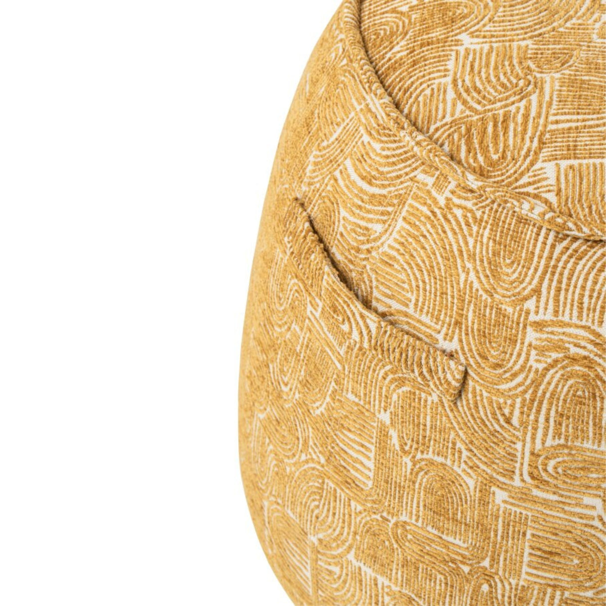 Pouf Alex Multiplex/Tessuto Giallo ocra J-Line