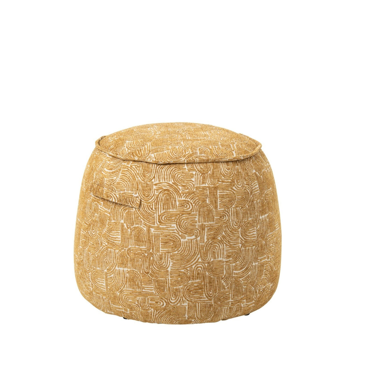 Pouf Alex Multiplex/Tessuto Giallo ocra J-Line