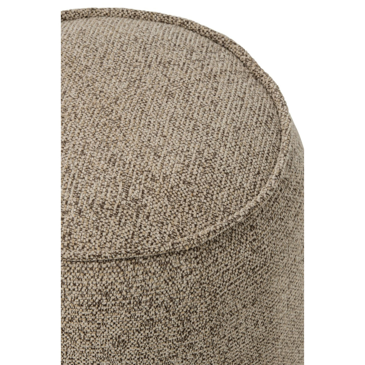 Pouf Alex Legno compensato/Tessuto Marrone/Ecru J-Line