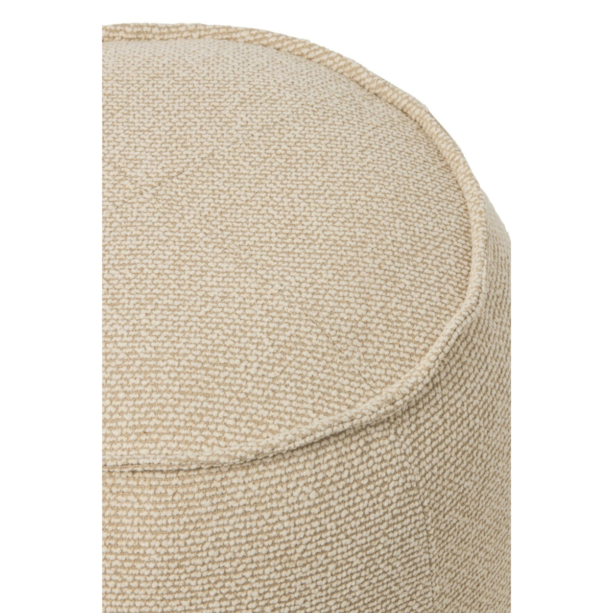 Pouf Alex Plywood/Tessuto Ecru J-Line