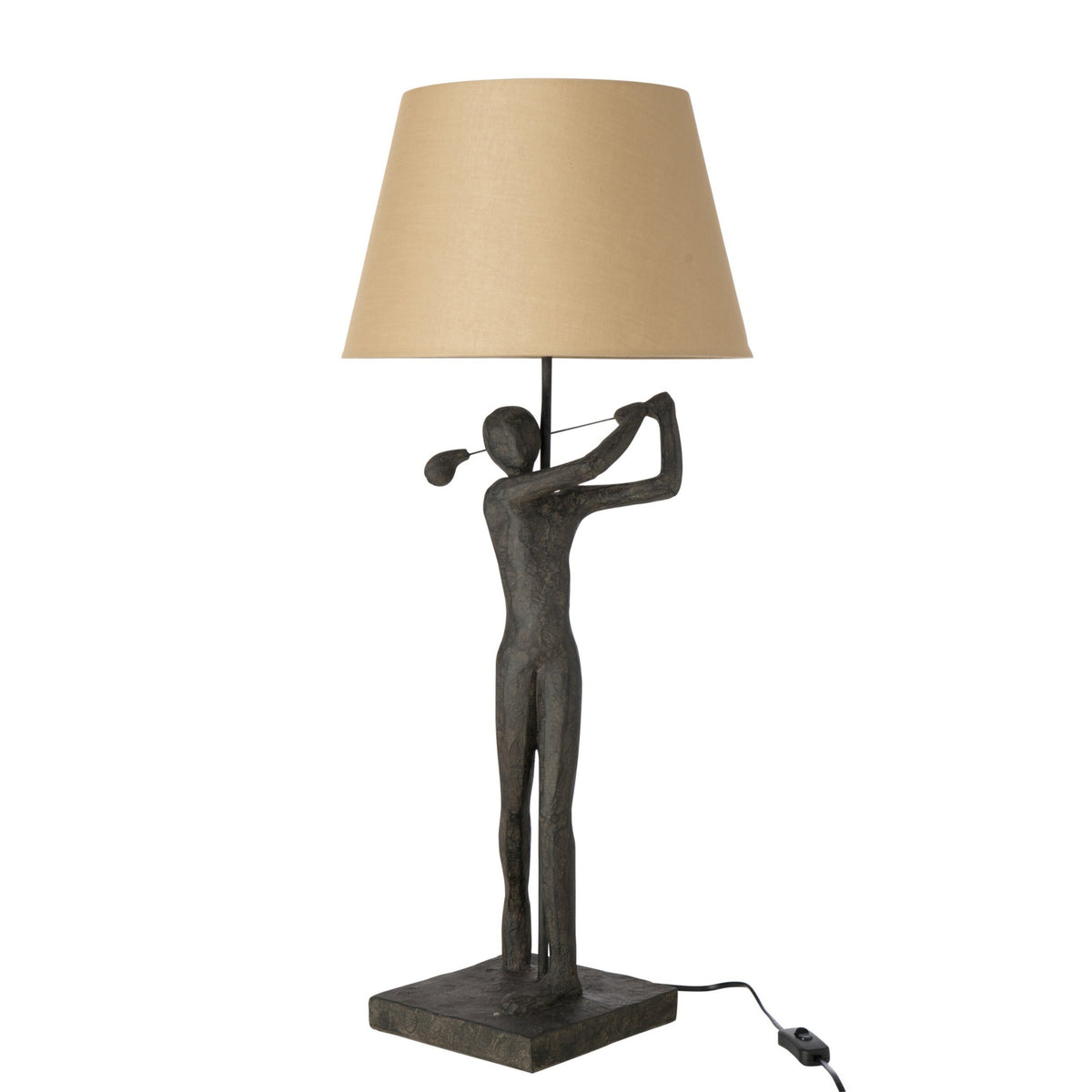 Lampada da tavolo Golfer in poliresina nera J-Line
