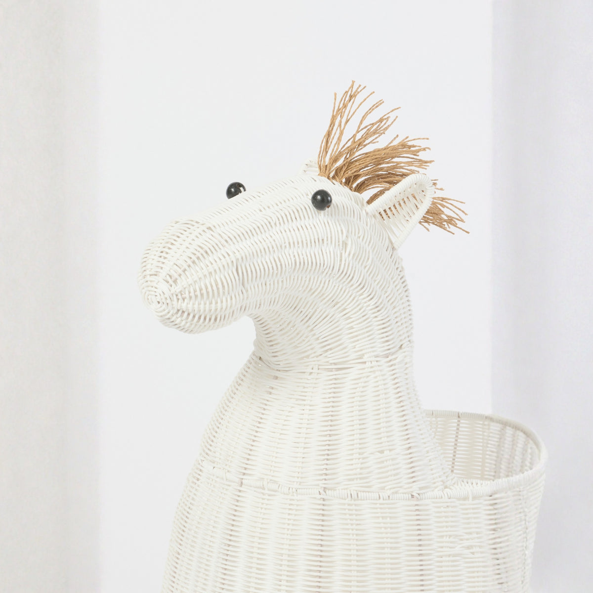 Cestino Cavallo in Plastica Bianco J-Line