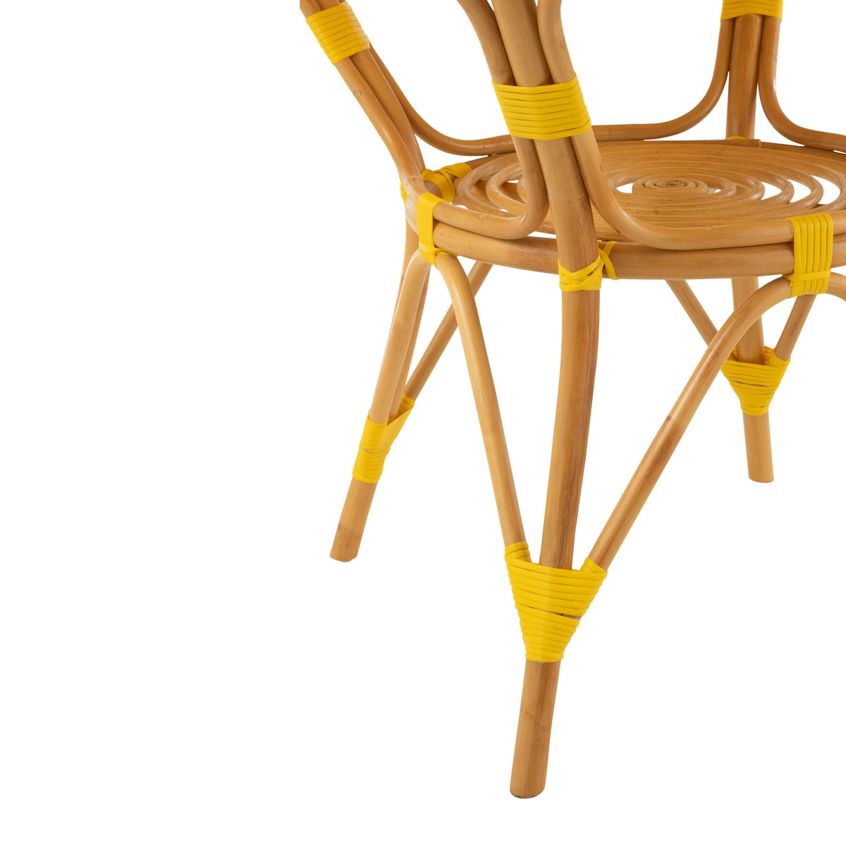Tavolo da pranzo in rattan giallo/bianco J-Line