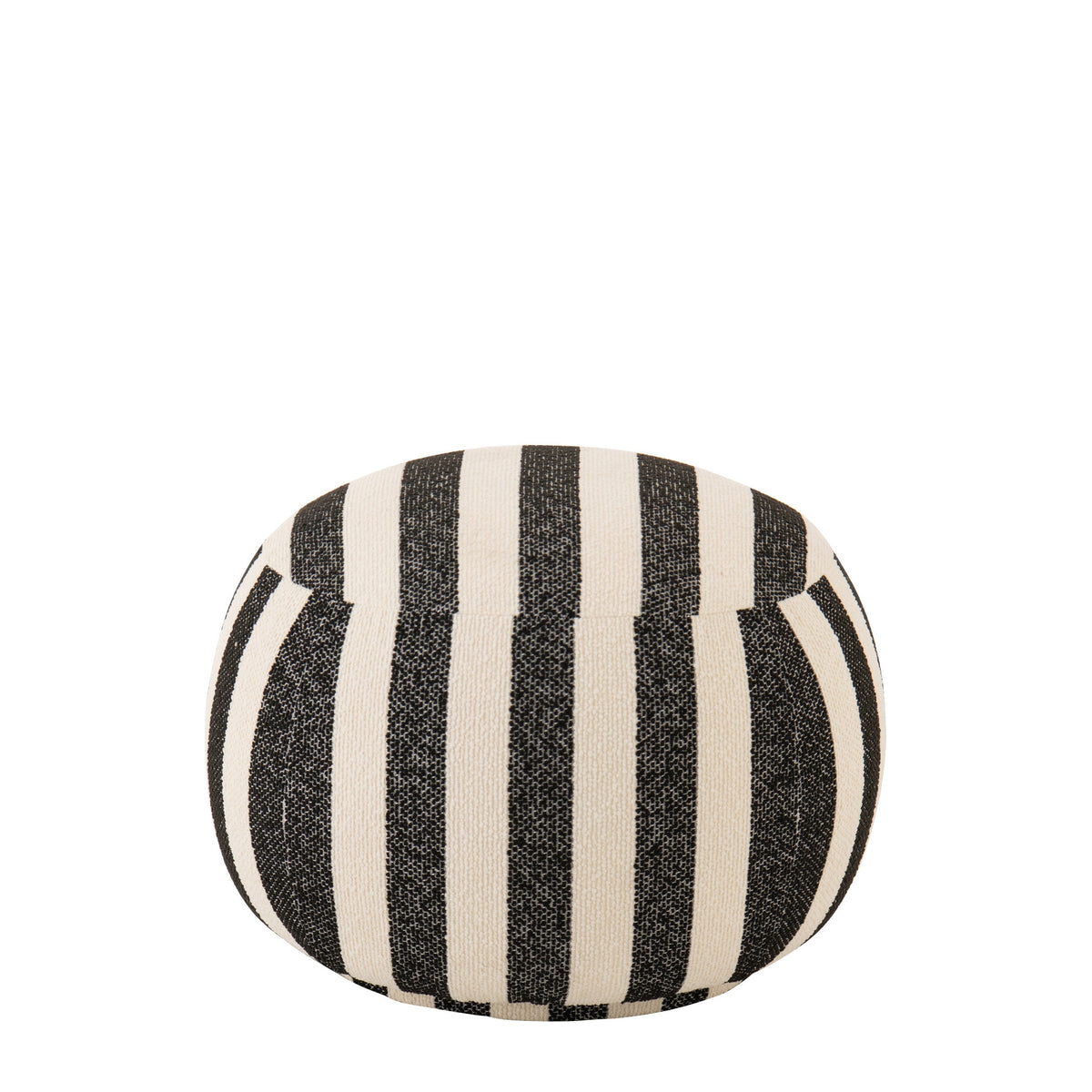 Pouf a righe nero/bianco sporco J-Line