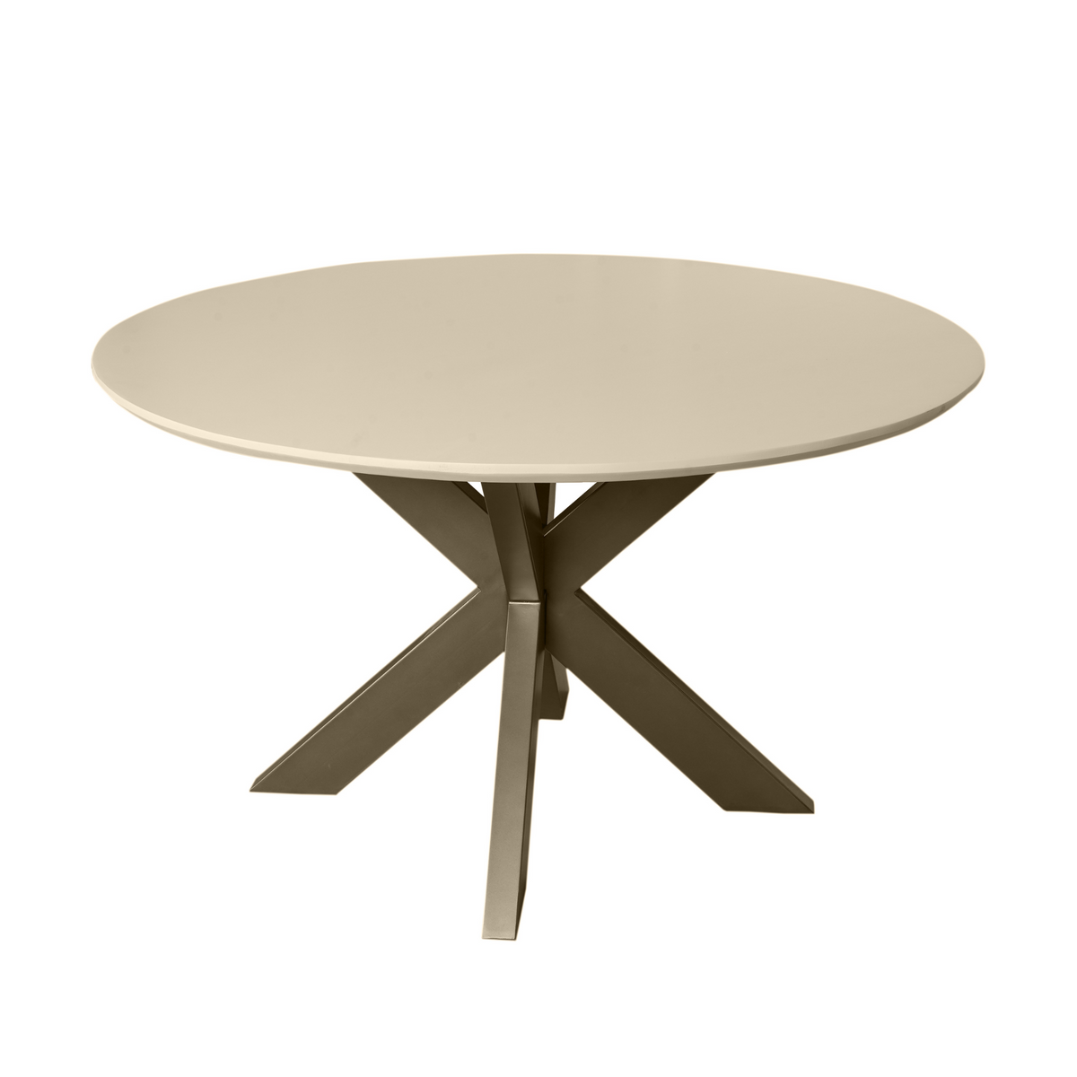 Tavolo da pranzo Madison in legno di mango color sabbia, rotondo, 130 cm, Starfurn