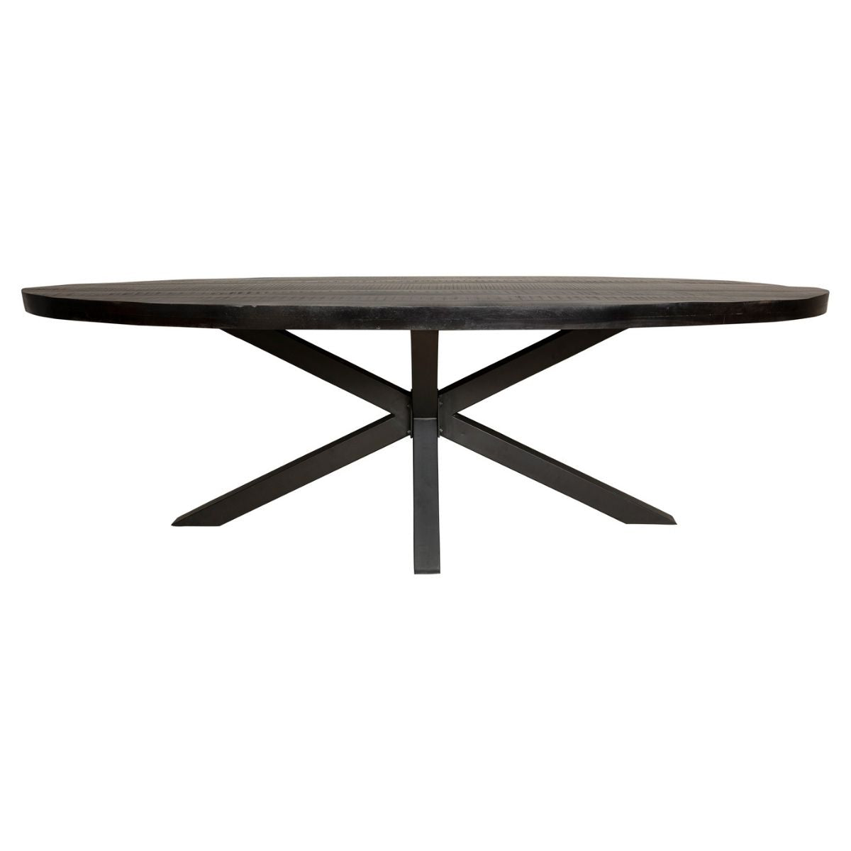 Tavolo da pranzo Denver in legno di mango nero ovale 240 cm Starfurn