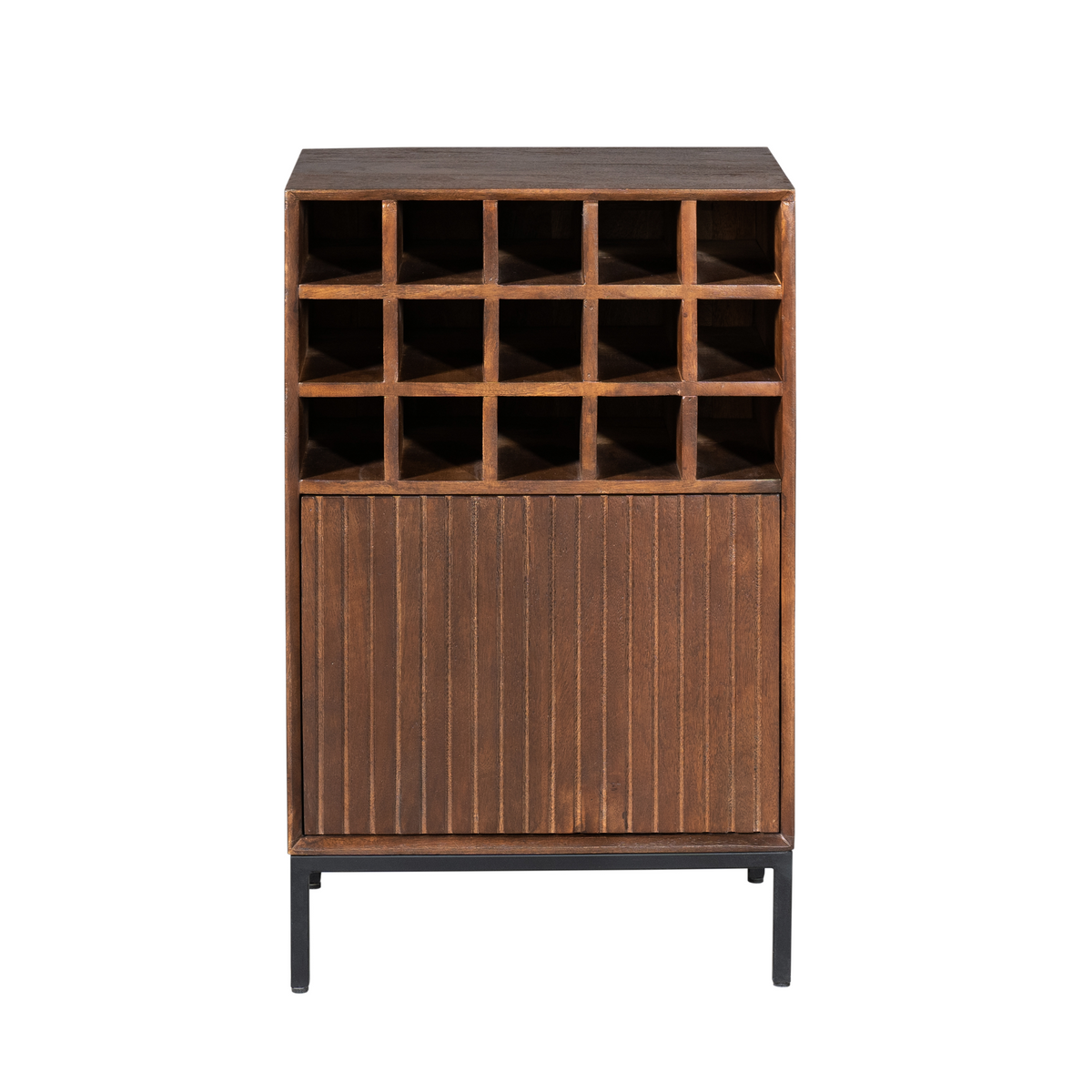 Cantinetta portavini Madison in legno di mango marrone 55 cm Starfurn