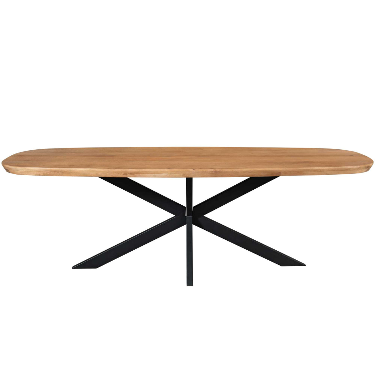 Tavolo da pranzo Madison in legno di mango naturale, ovale danese, 200 cm, Starfurn