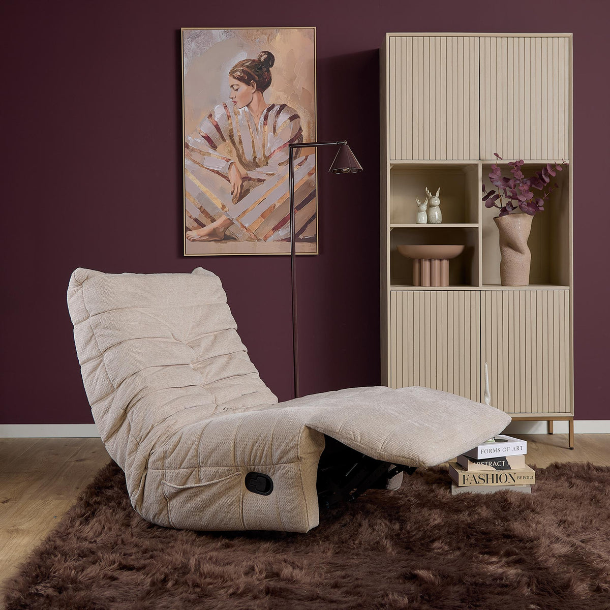 Poltrona relax Zen Tessuto Beige Starfurn