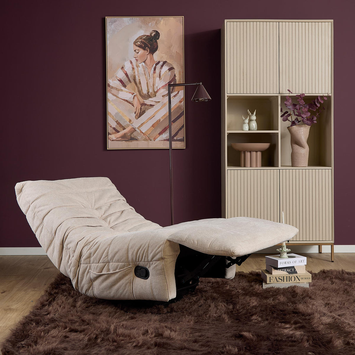 Poltrona relax Zen Tessuto Beige Starfurn