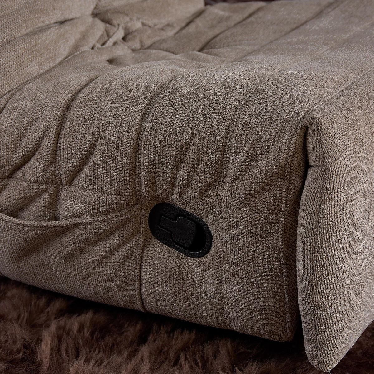 Poltrona relax Zen in tessuto taupe Starfurn