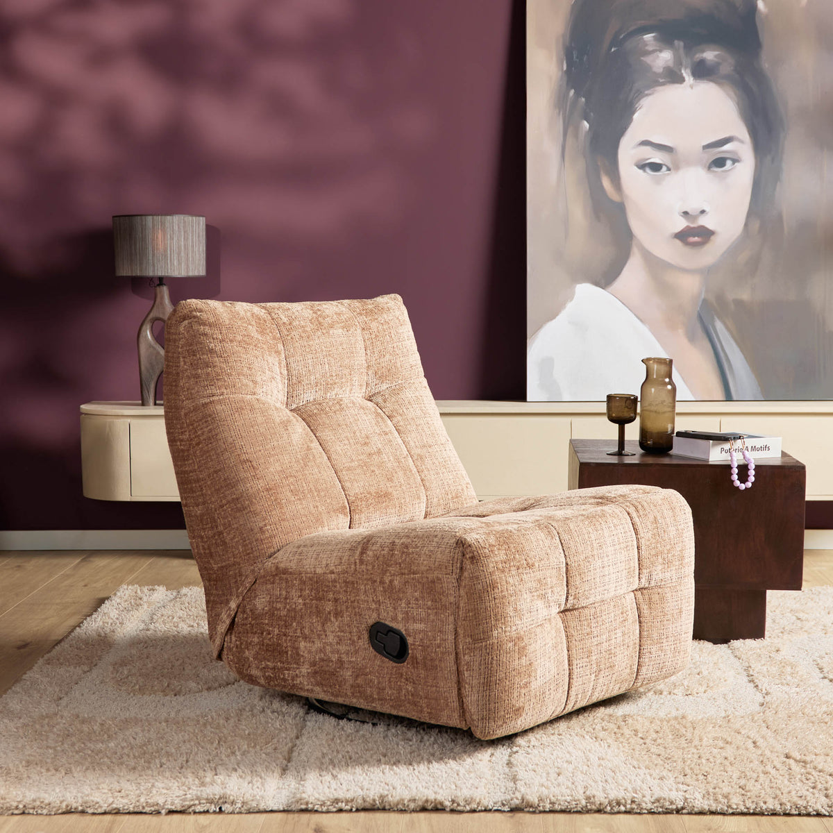 Poltrona relax Chill in tessuto Cinnamon Starfurn