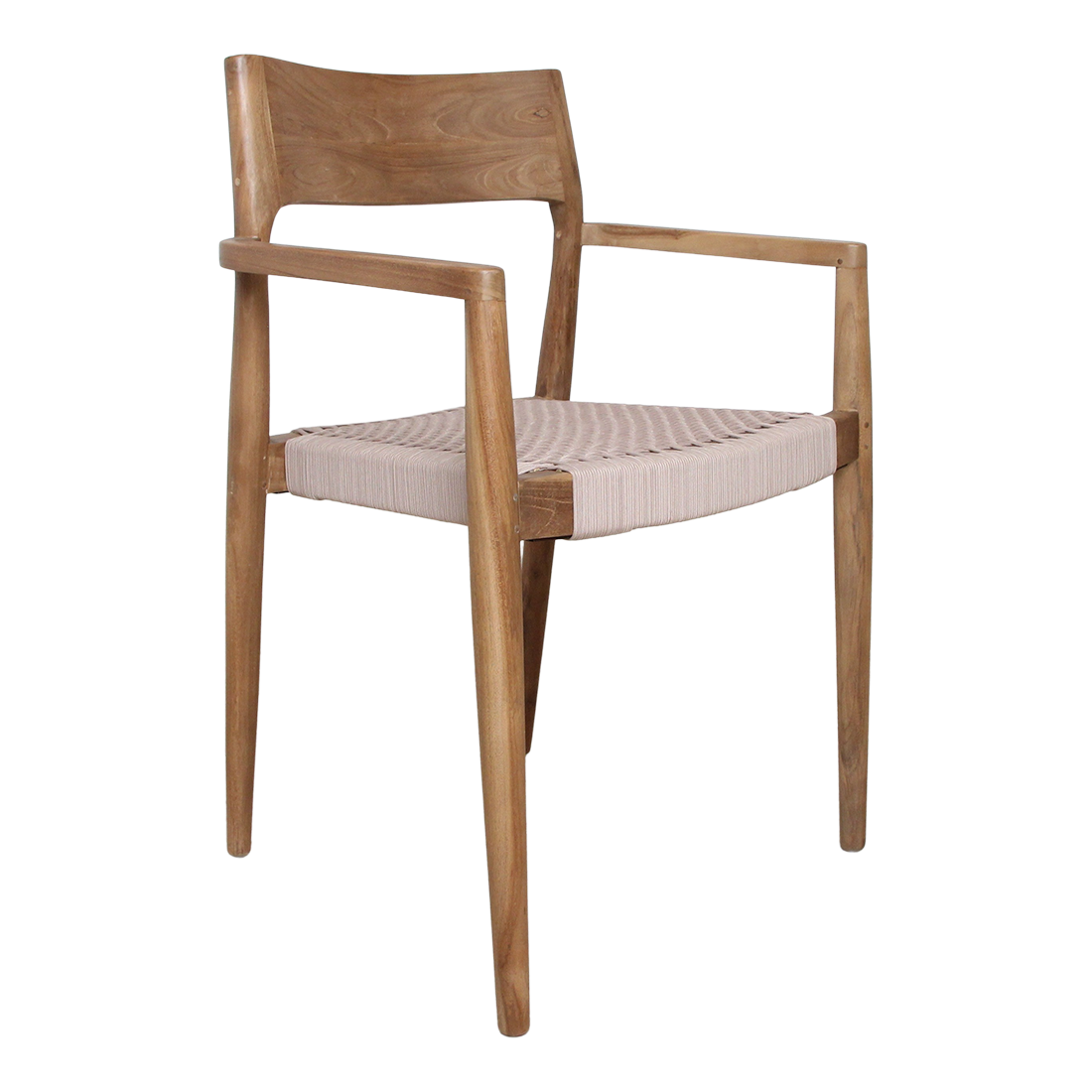 Freya Sedia da pranzo in teak con braccioli Naturale Set da 2 Raw Materials