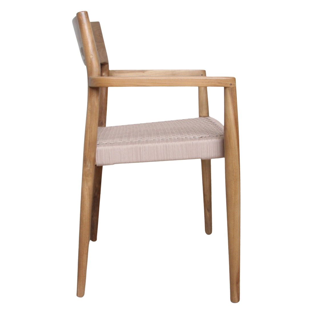 Freya Sedia da pranzo in teak con braccioli Naturale Set da 2 Raw Materials