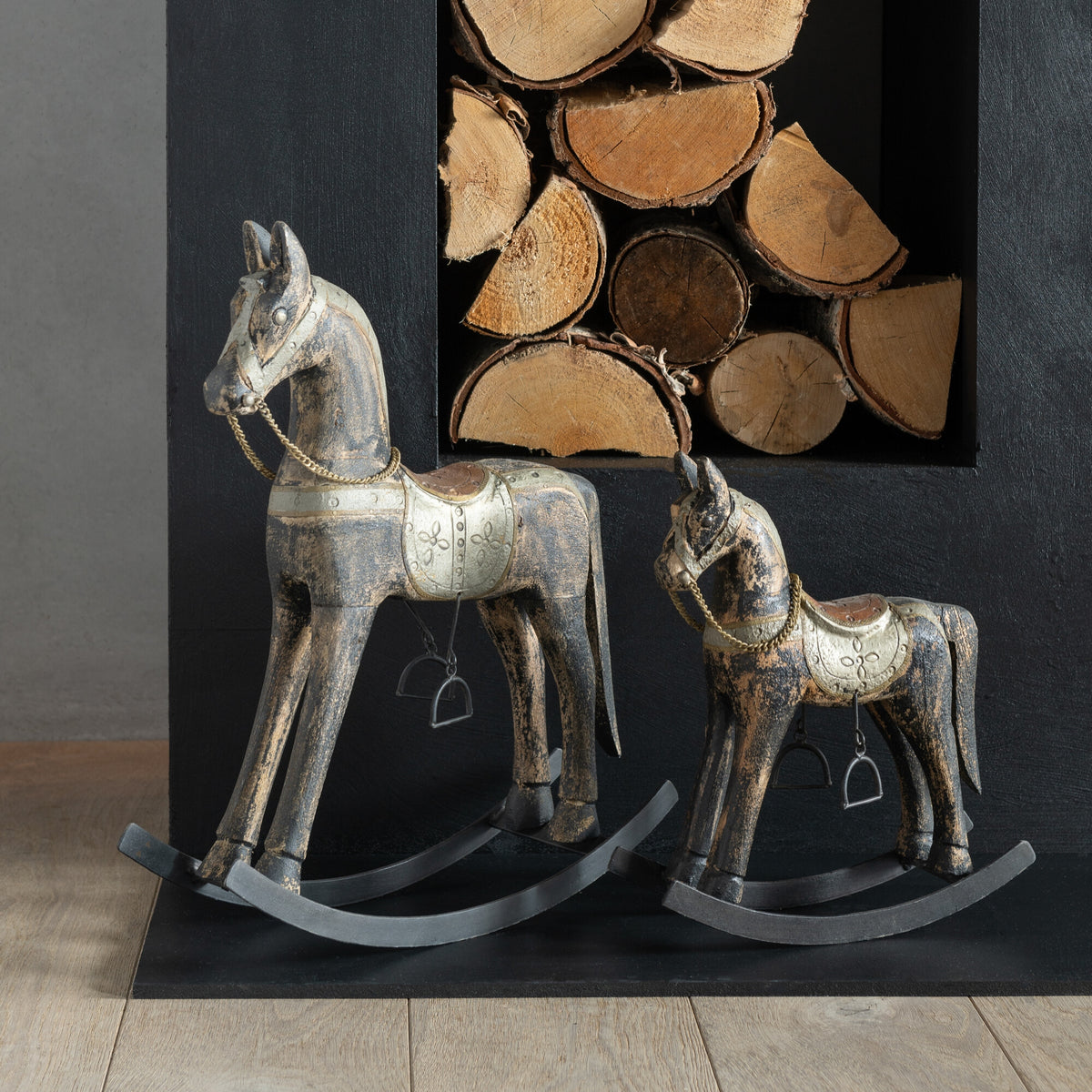 Cavallo a dondolo Topo Legno di mango Mix Piccolo J-Line