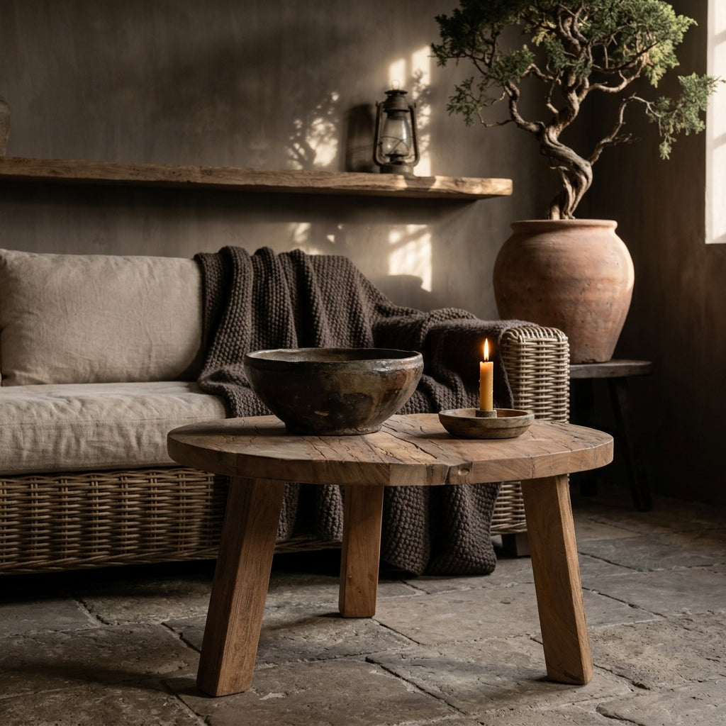 Tavolino da salotto Farmwood Rotondo L Raw Materials