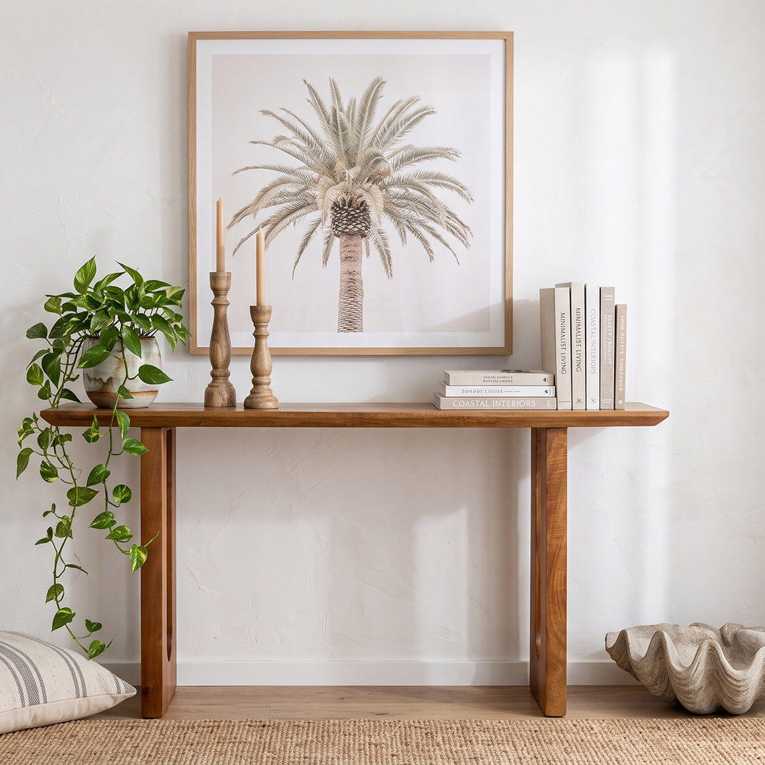 Tavolino laterale Bullnose Smussato Legno di mango Materie prime