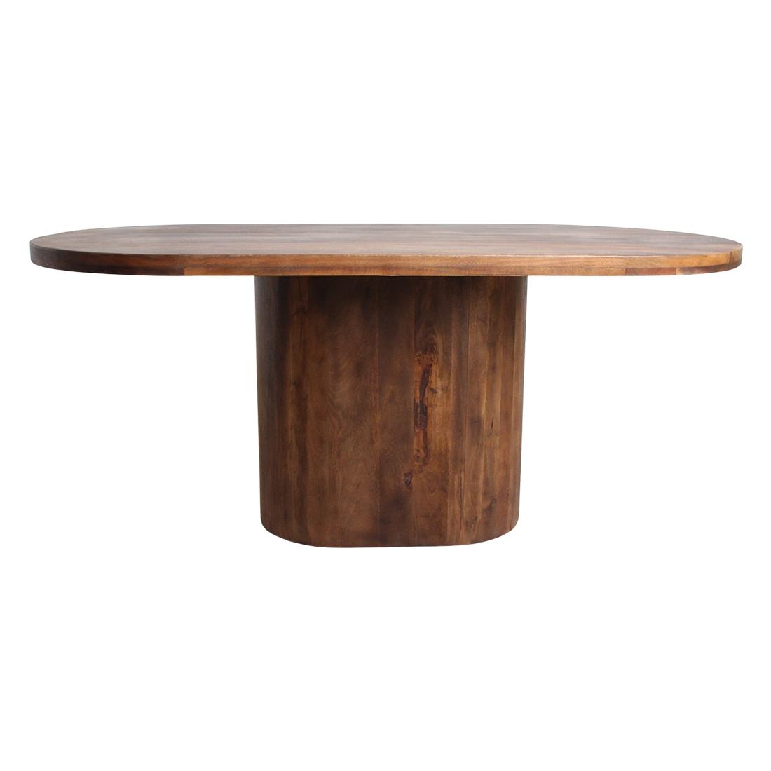 Tavolo da pranzo Bullnose Rettangolare Ovale Legno di mango 200cm Raw Materials
