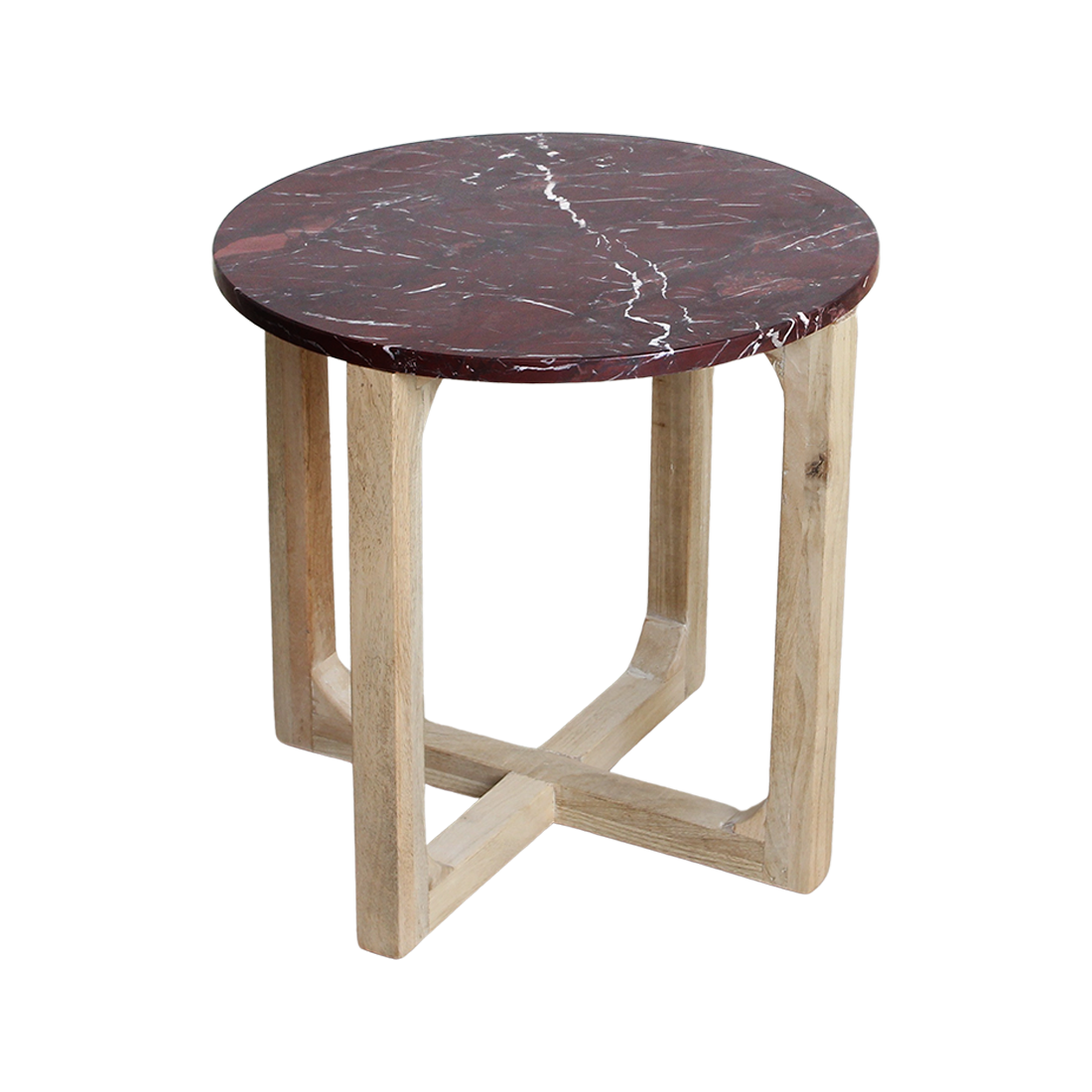 Tavolino in marmo rotondo ‘Cherry’ Raw Materials