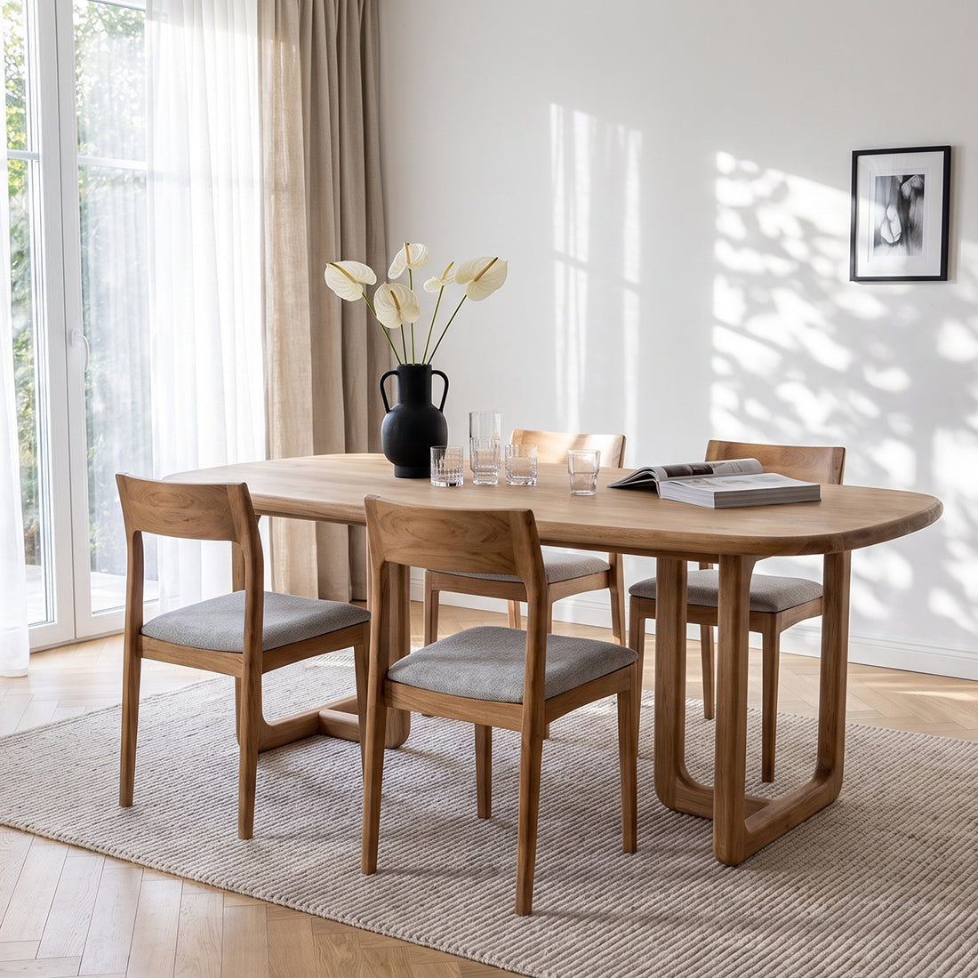 Tavolo da pranzo Invierno in teak 200 cm Raw Materials