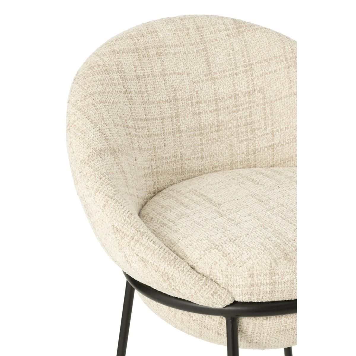 Sgabello da bar in ferro beige/nero - J-Line
