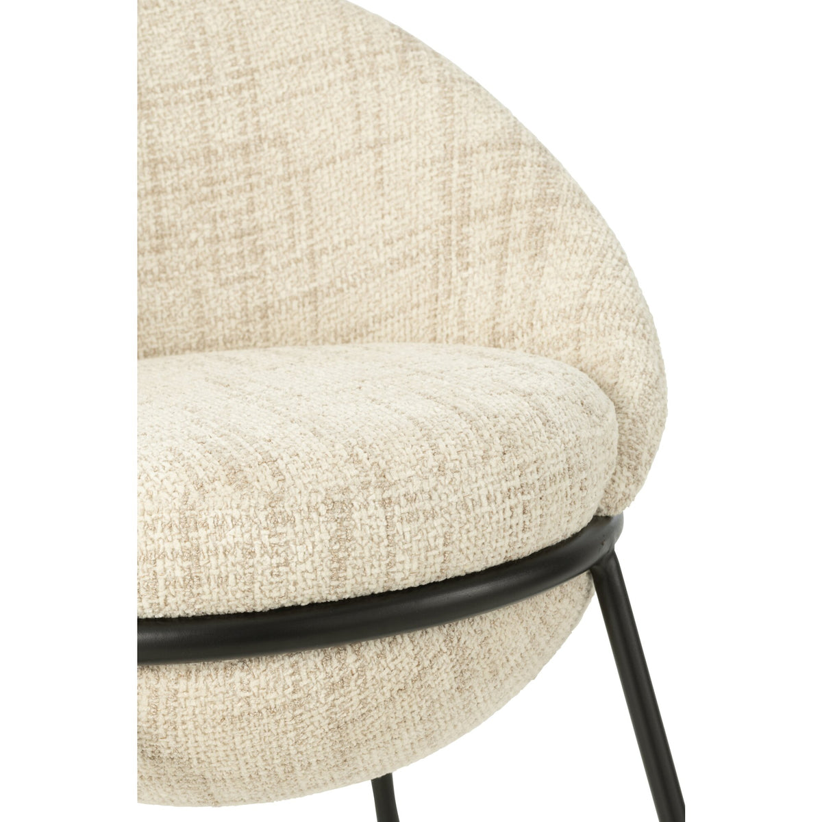 Sgabello da bar in ferro beige/nero - J-Line