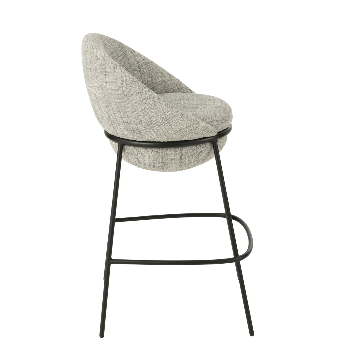 Sgabello da bar in ferro grigio/nero - J-Line