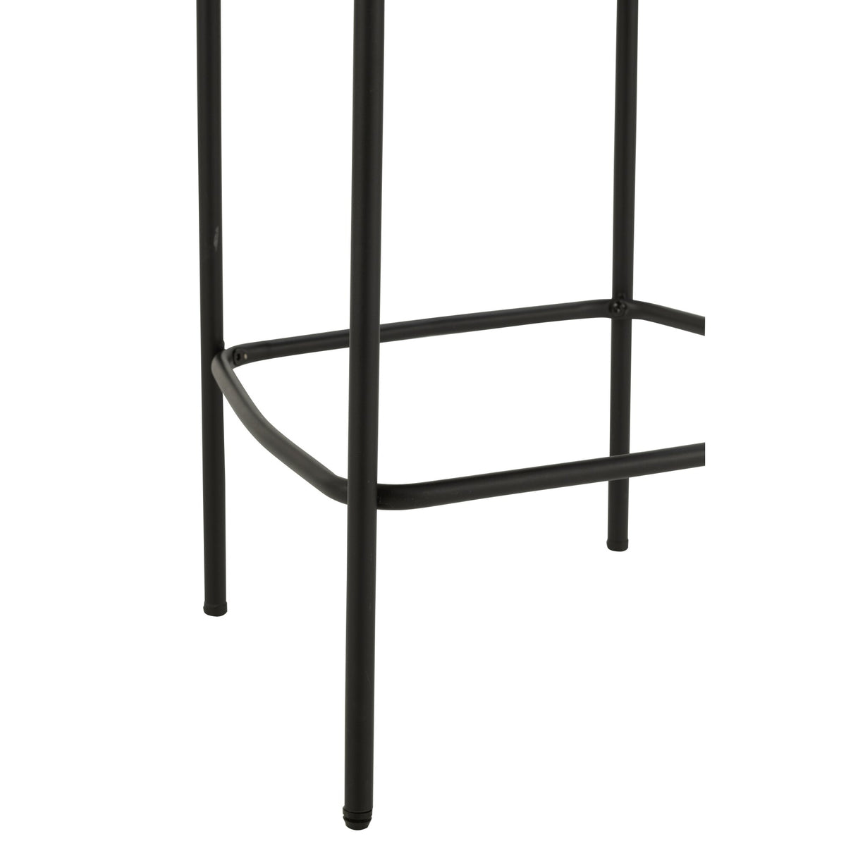 Sgabello da bar Boucle Multistrato/Poliestere Grigio/Nero J-Line