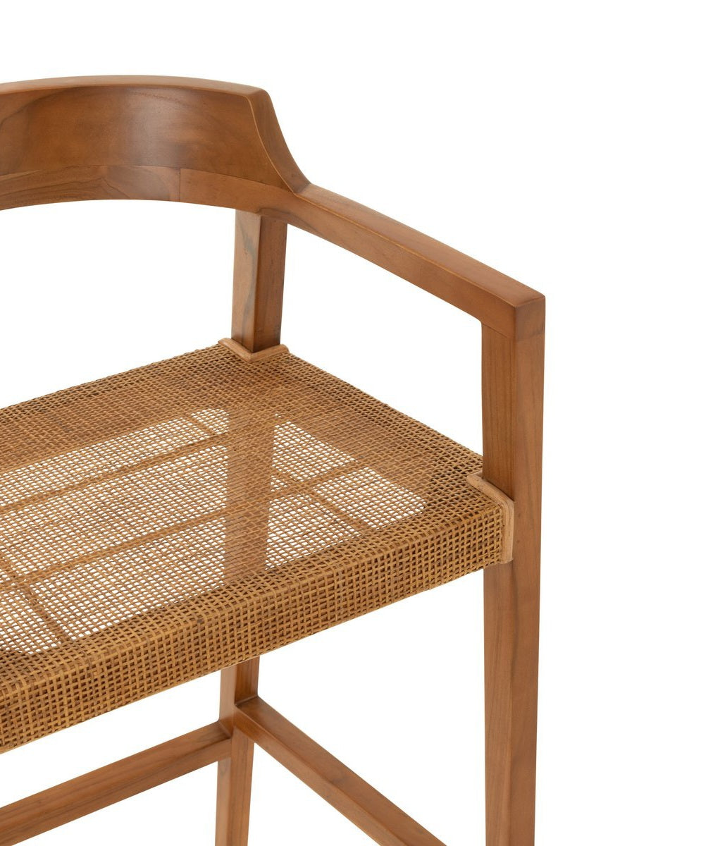 Sgabello da bar Emma in teak marrone J-Line