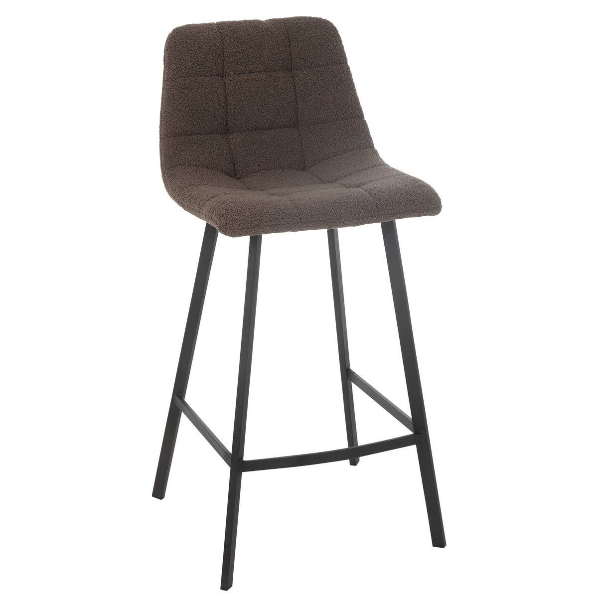Sgabello da bar Kent Metallo/Poliestere Marrone J-Line