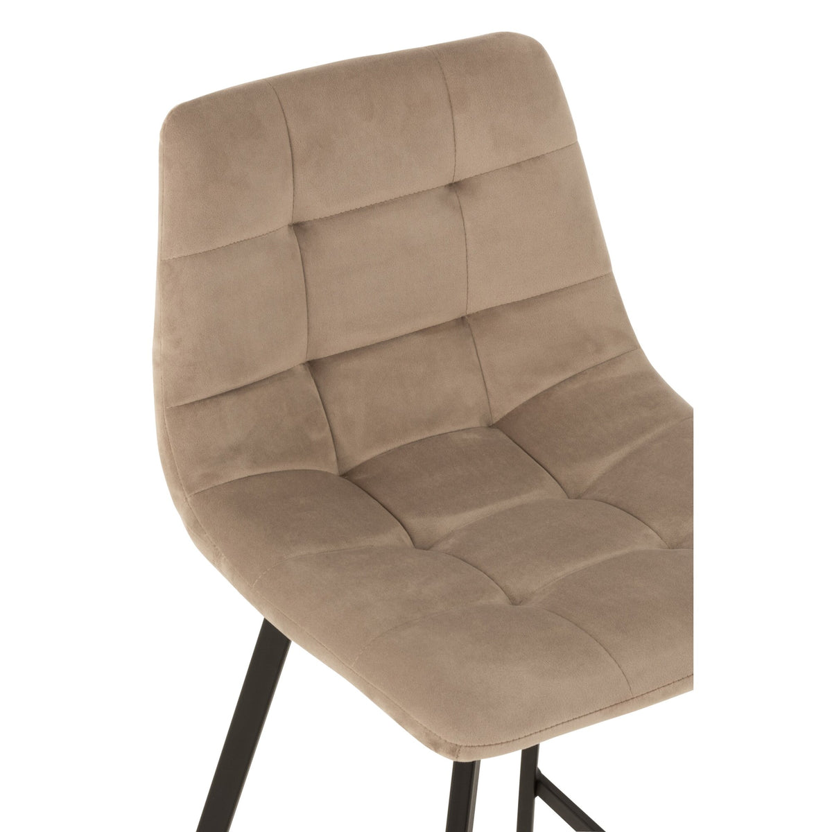 Sgabello da bar Olivier Tessuto/Metallo Beige
