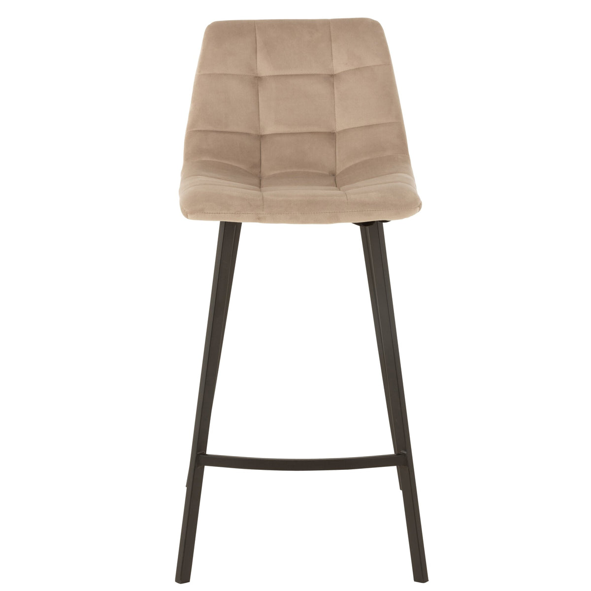 Sgabello da bar Olivier Tessuto/Metallo Beige