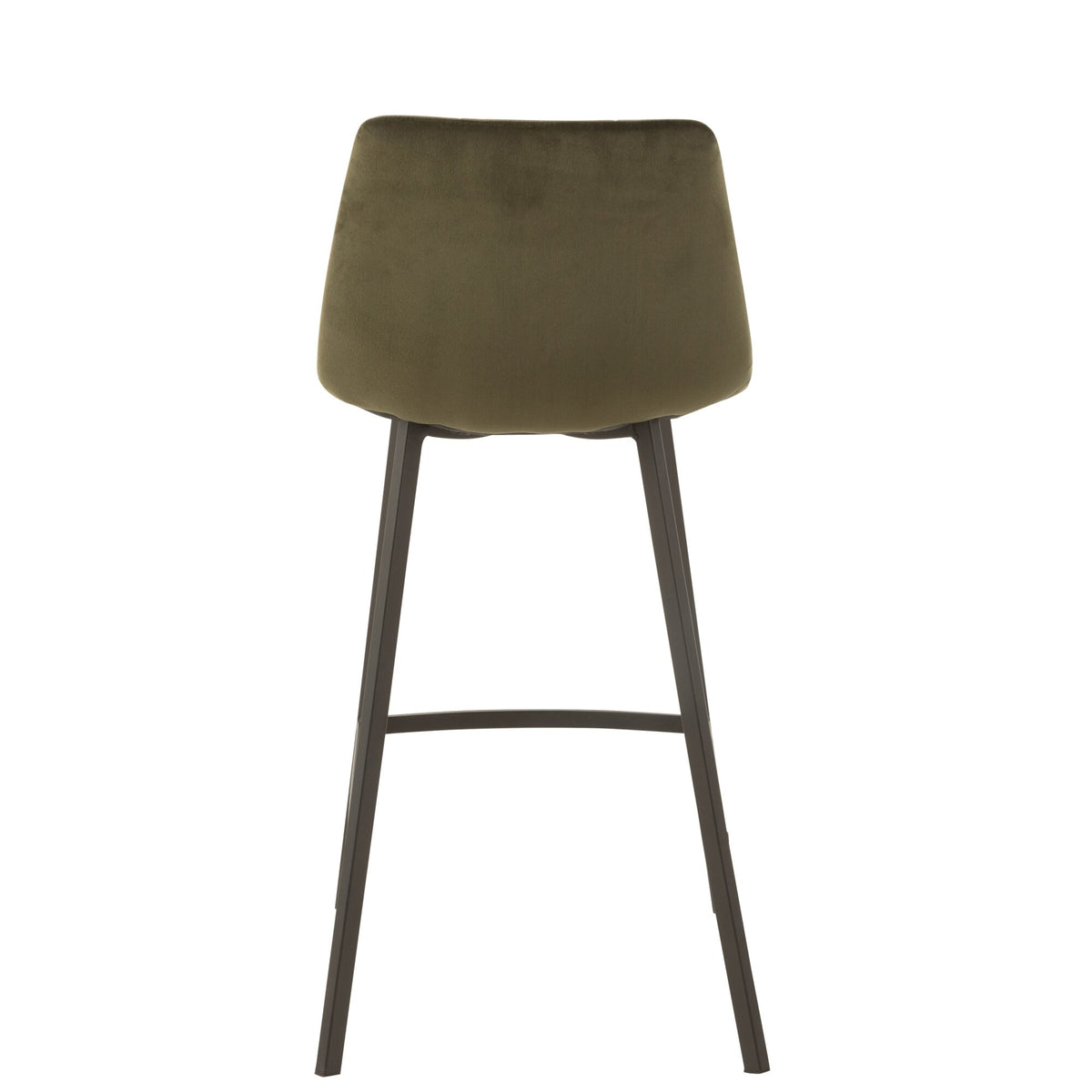 Sgabello da bar Olivier Tessuto/Metallo Verde Scuro J-Line