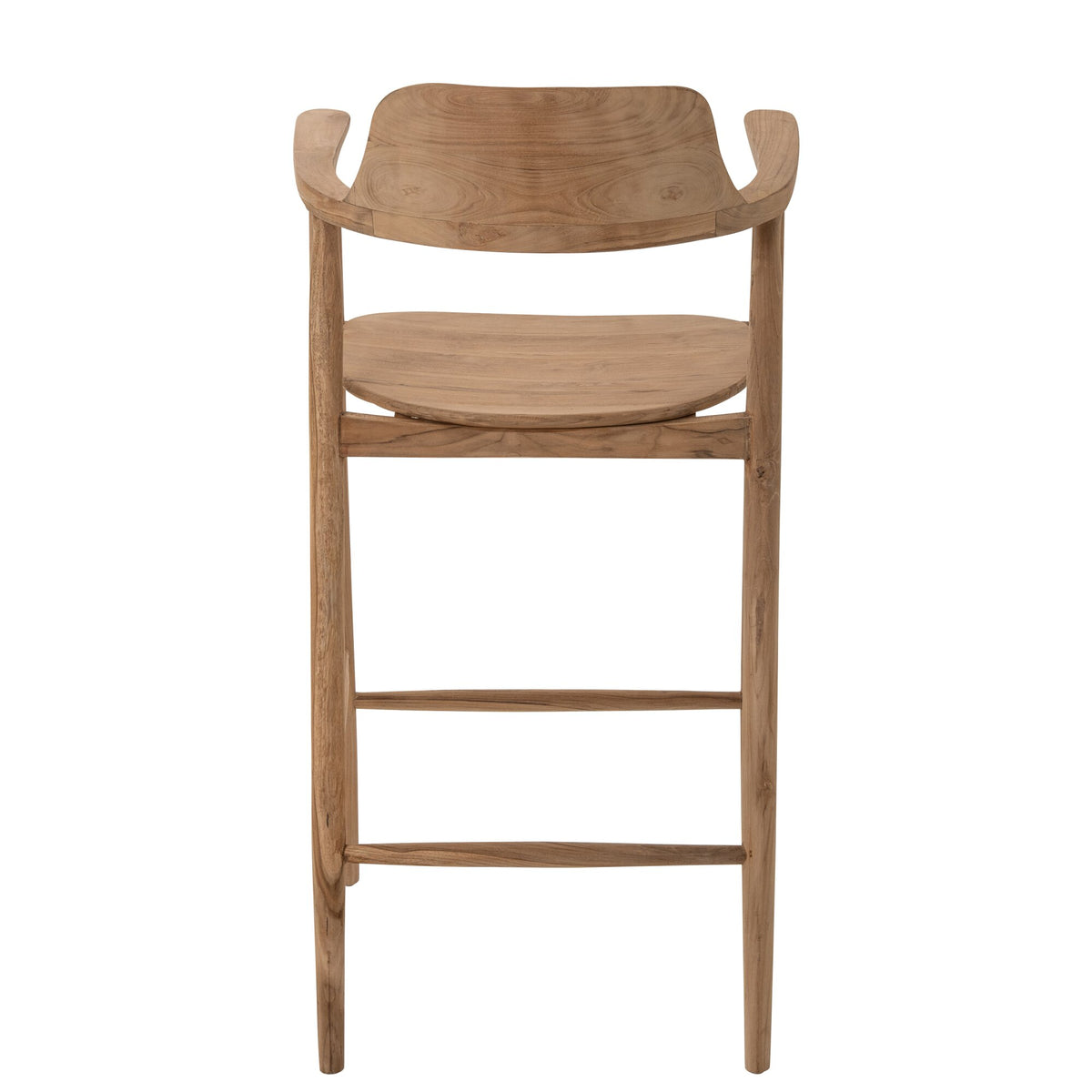 Sgabello da bar in teak naturale J-Line